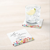 Liebe in Bloom Wildblume Brautparty Gefallen Rechteckiger Pappuntersetzer (Vor Ort)