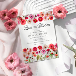 Liebe in Bloom Wildblume Brautparty laden Einladung