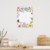 Liebe in Bloom Wildblume Brautparty Willkommen Poster (Küche)