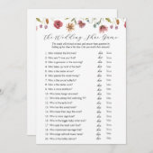 Liebe in Bloom Wildblume Wedding Shoe Game Card Einladung (Vorne/Hinten)