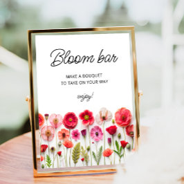 Liebe in Bloom Wildblumen Bloom oder Blume Bar Poster
