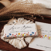 Liebe in Bloom Wildblumen Candy Bar Wrapper Flyer