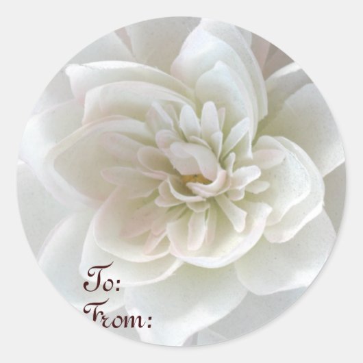 Liebe in Blossom_ Runder Aufkleber (Vorderseite)
