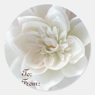 Liebe in Blossom_ Runder Aufkleber