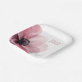 Liebe in blühendem minimalem Brautparty Papier Pappteller (Gewinkelt)