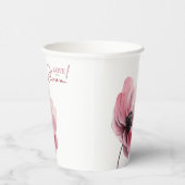 Liebe in blühendem minimalem Brautparty Pappbecher (Rechts)