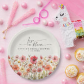 Liebe in blühenden Brautparty-Tellern Pappteller (Party)