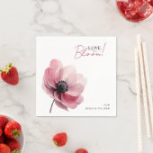 Liebe in blühenden minimalen Brautparty Papier Nap Serviette (Beispiel)