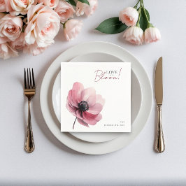Liebe in blühenden minimalen Brautparty Papier Nap Serviette