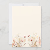 Liebe in blühenden Wildblumen boho Brautparty Einladung (Rückseite)