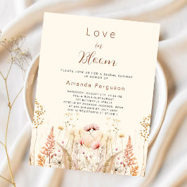 Liebe in blühenden Wildblumen Haushalt Brautparty