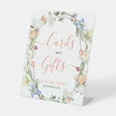 Liebe in blühenden Wildblumen Karten und Geschenke Sockelschild (Vorderseite)