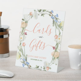 Liebe in blühenden Wildblumen Karten und Geschenke Sockelschild