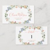 Liebe in blühender Wildblume Platzkarte (Vorne/Hinten)