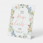 Liebe in blühender Wildblume Rezept Karte Signatur Sockelschild (Vorderseite)