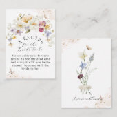 Liebe in blühender Wildblume Rustikales Brautparty Begleitkarte (Vorne/Hinten)