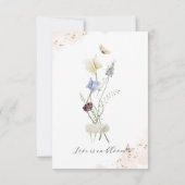 Liebe in blühender Wildblume Rustikales Brautparty Dankeskarte (Rückseite)