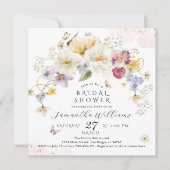 Liebe in blühender Wildblume Rustikales Brautparty Einladung (Vorderseite)