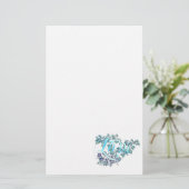 Liebe in Blume Briefpapier (Stehend Vorderseite)