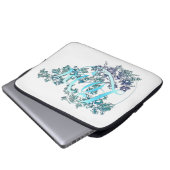 Liebe in Blume Laptopschutzhülle (Vorne Knopf)