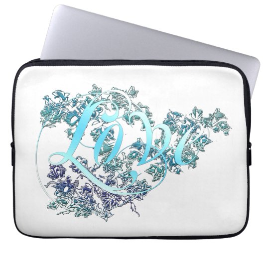 Liebe in Blume Laptopschutzhülle (Vorderseite)