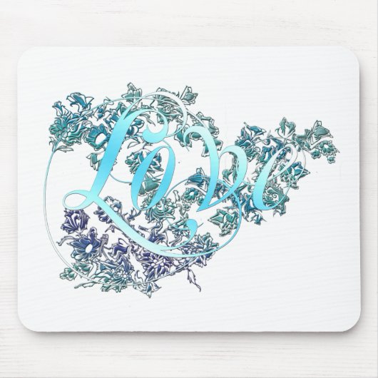 Liebe in Blume Mousepad (Vorne)
