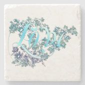 Liebe in Blume Steinuntersetzer (Vorderseite)