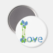 Liebe in Blumen Magnet (Vorderseite/Rückseite)