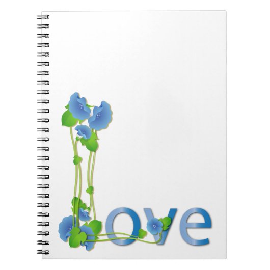 Liebe in Blumen Notizblock (Vorderseite)