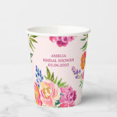 Liebe in blumengeschmücktem blumengeschmücktem Bra Pappbecher (Links)