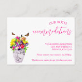 Liebe in blumengeschmückten Hochzeitswohnungen Begleitkarte (Vorderseite)