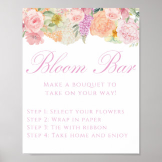 Liebe in Blüte - Bloom Bar Schild