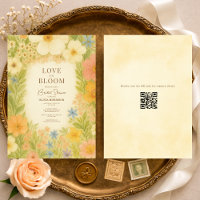 Liebe in Blüte Botanischer QR-Code-Junggesellinnen