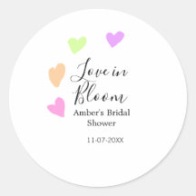 Liebe in Blüte farbenfrohe Herz-Junggesellinnen-Ab