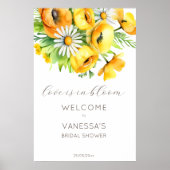 Liebe in Blüte Frühjahr Sommer Brautparty willkomm Poster (Vorne)