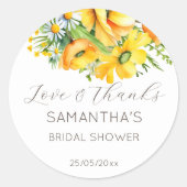 Liebe in Blüte Frühjahr Sommersommer Brautparty Gu Runder Aufkleber (Vorderseite)