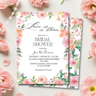 Liebe in Blüte Frühling Garten Florale Hochzeitsdu Einladung