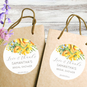 Liebe in Blüte Frühling Sommer Brautparty-Geschenk Runder Aufkleber