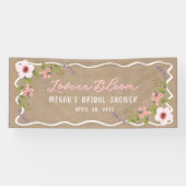 Liebe in Blüte, Kraftfarbene Florale Hochzeitsdusc Banner (Horizontal)