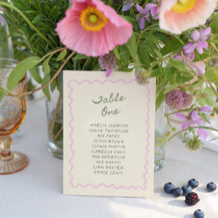 Liebe in Blüte Whimsical handgeschriebene Tisch-Ei Einladung