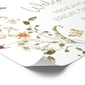 Liebe in Blüte Wildblumen-Brautdusche Willkommen Poster (Ecke)