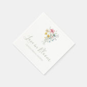 Liebe in Blüte Wildblumen-Brautparty Serviette (Ecke)