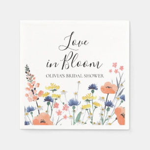 Liebe in Blüte Wildblumen-Junggesellinnenabschied Serviette