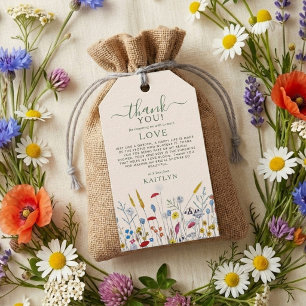 Liebe in Blüte Wildblumenwiese Brautparty Geschenkanhänger