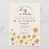 Liebe in Blüten-Boho-QR-Code-Junggesellinnenabschi Einladung (Vorderseite)