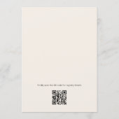 Liebe in Blüten-Boho-QR-Code-Junggesellinnenabschi Einladung (Rückseite)