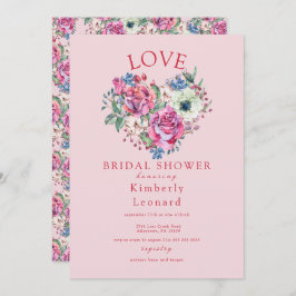 Liebe in Blütendusche Einladung