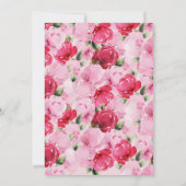 Liebe in Blütendusche Einladung (Rückseite)