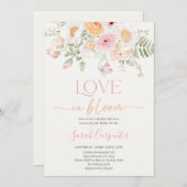 Liebe in Blütendusche Einladung (Vorne/Hinten)