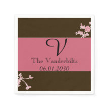 Liebe in Blütenkirsche Blossom Monogramm Hochzeit